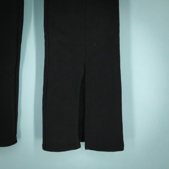 Alo Size Small S Black Airbrush High Waist Wide Leg Flutter Split Leggings Pant - Picture 2 of 9